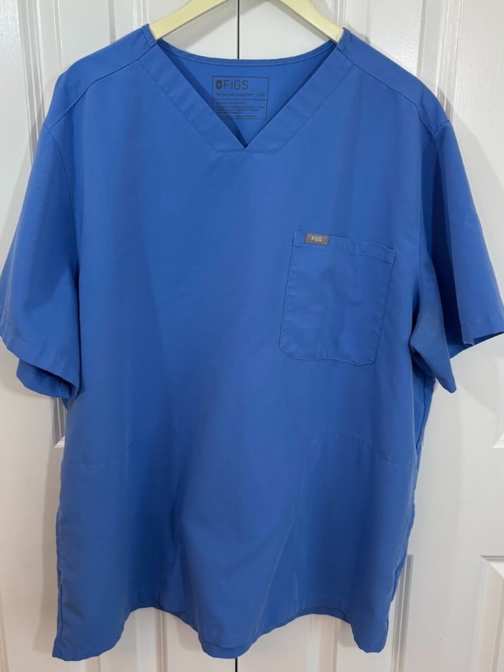 Figs Scrubs Ceil Blue One Pocket Top Size 3XL